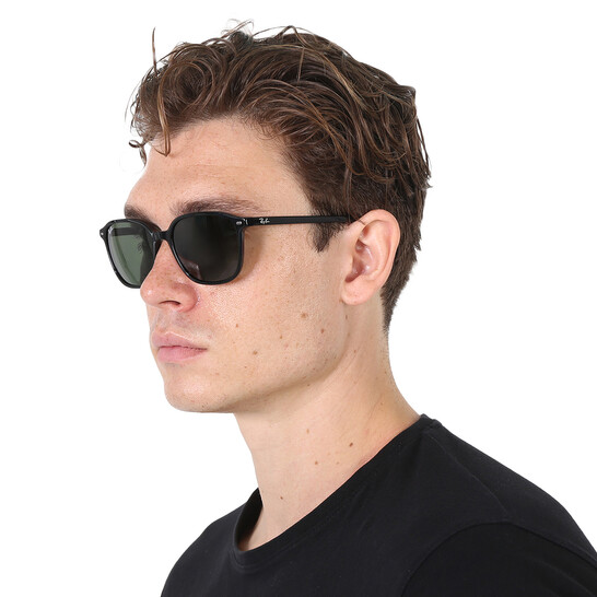 ※値下可能RayBan LEONARD RB2193F 901/31 55-18 Ray-Ban Leonard Green Square Unisex Sunglasses RB2193 901/31