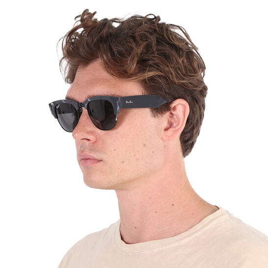 Ray-Ban Mega Clubmaster Polarized Black Square Unisex Sunglasses