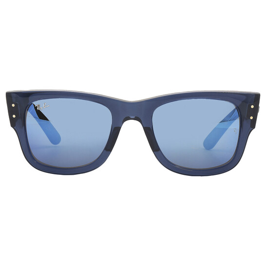 Ray-Ban Mega Wayfarer Blue Mirror Square Unisex Sunglasses