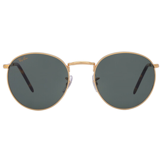 Ray-Ban New Round Green Unisex Sunglasses RB3637 919631 53  display picture 3