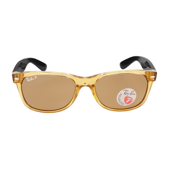 Ray-Ban New Wayfarer Bicolor Polarized Brown Unisex Sunglasses