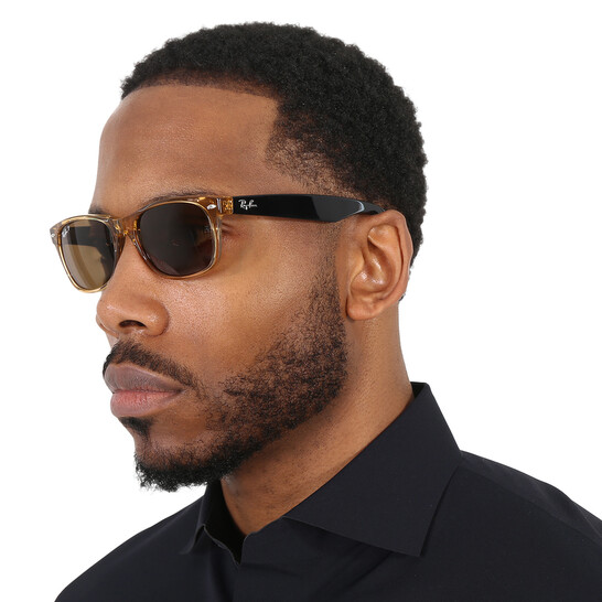 Ray-Ban New Wayfarer Bicolor Polarized Brown Unisex Sunglasses