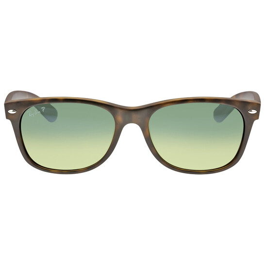 Ray Ban New Wayfarer Classic Polarized Blue/Green Gradient Unisex  Sunglasses RB2132 894/76 55