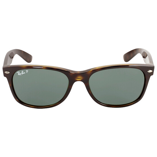 Ray-Ban New Wayfarer Classic Polarized Green Unisex Sunglasses