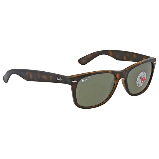 Ray-Ban New Wayfarer Classic Polarized Green Unisex Sunglasses
