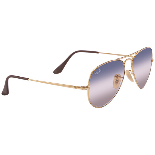 Ray-Ban Pink Gradient Blue Aviator Unisex Sunglasses RB3689  display picture 3