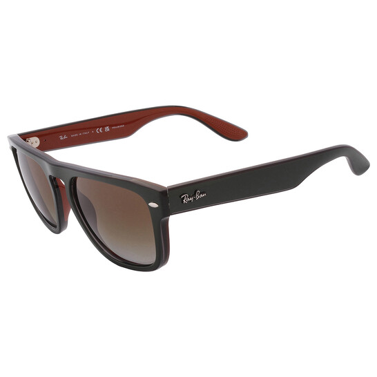 Ray-Ban Polarized Brown Gradient Square Unisex Sunglasses RB4407