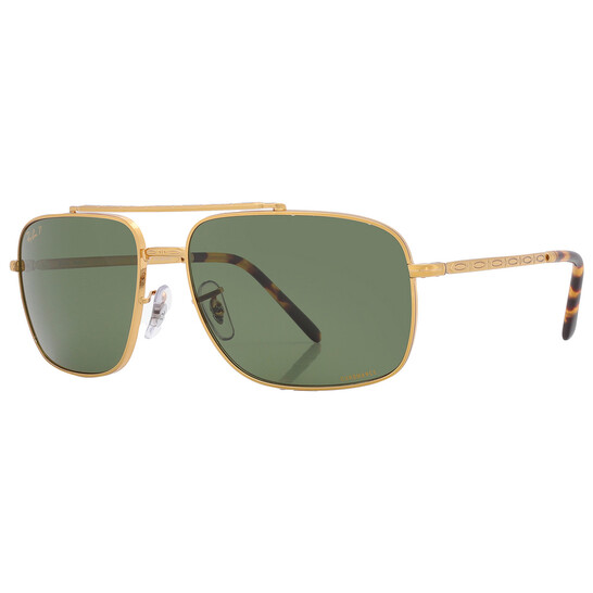 Ray-Ban Polarized Dark Green Navigator Unisex Sunglasses RB3796