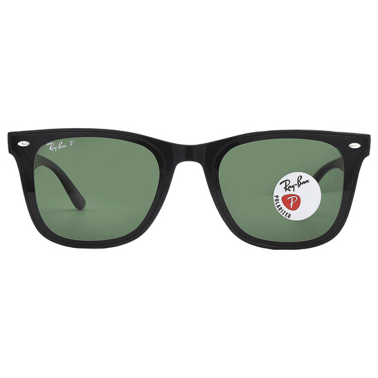 Ray Ban Polarized Dark Green Square Unisex Sunglasses RB4420 601/9A 65 - 546x546