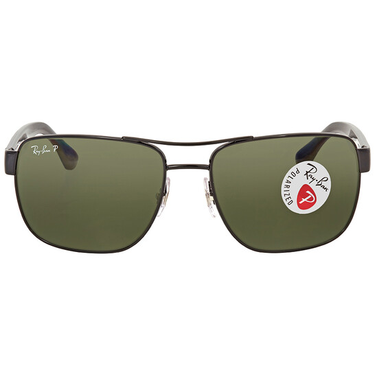 Ray-Ban Polarized Green Classic G-15 Square Men's Sunglasses