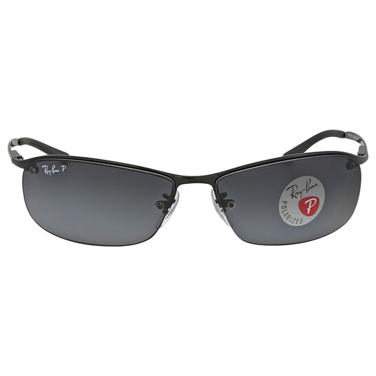 Ray Ban サングラス Polarized RB3183 Ray-Ban Polarized Grey Rectangular Men's Sunglasses RB3183