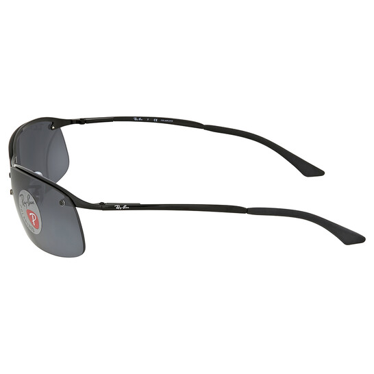 Ray-Ban Polarized Grey Rectangular Men's Sunglasses RB3183
