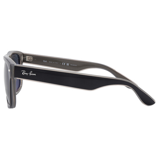 Ray-Ban Polarized Grey Square Unisex Sunglasses RB4407 673381 57