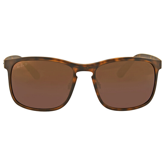 Ray-Ban Polarized Purple Mirror Chromance Square Unisex Sunglasses