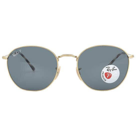 Ray-Ban Rob Dark Blue Polarized Round Unisex Sunglasses RB3772 001/3R ...