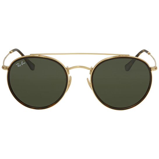Ray-Ban Round Double Bridge Green Classic G-15 Unisex  display picture 3