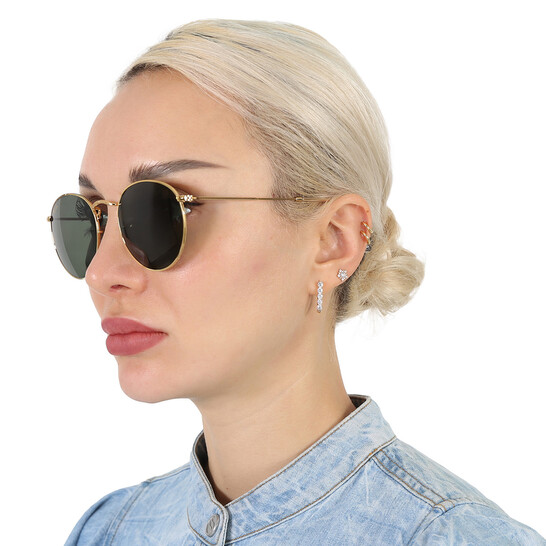 Ray Bans Legend Gold / g-15 green lens / S:47 Excellent Ray-Ban Round Metal Sunglasses, Legend Gold Frame  main image 4