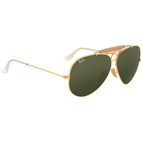 レイバン　RB3138 shooter 001 62 Ray-Ban Shooter Green Classic G-15 Aviator Unisex Sunglasses