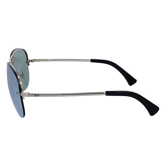 Ray-Ban Silver Mirror Aviator Unisex Sunglasses RB3449 003