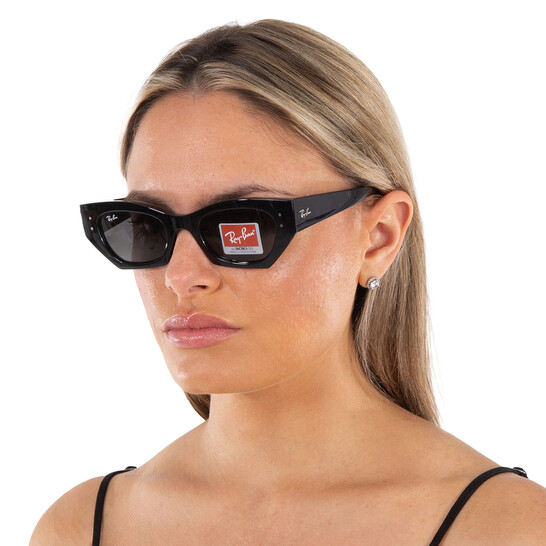 Ray-Ban ZENA BIO-BASED ブラックサングラス ZENA BIO-BASED Sunglasses in Black and Dark Grey - RB4430
