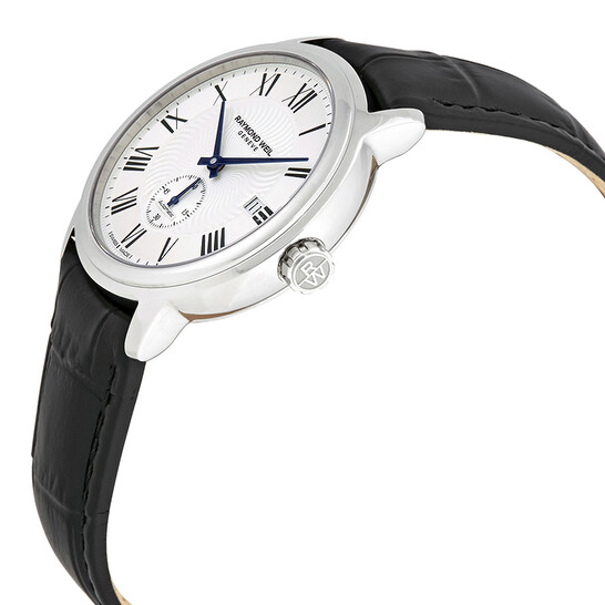 Raymond Weil Orologio Uomo Maestro 2238-STC-00659 - Automatico, Quadrante Argento, Cinturino In Pelle Nera
