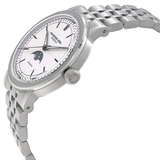 Raymond Weil Millesime Automatic Moon Phase Silver Dial Watch 2945