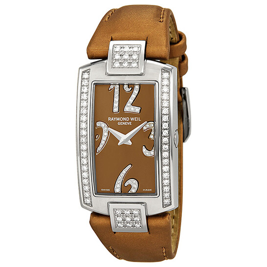 Raymond Weil Shine Diamond Bronze Dial Steel with Brown Strap