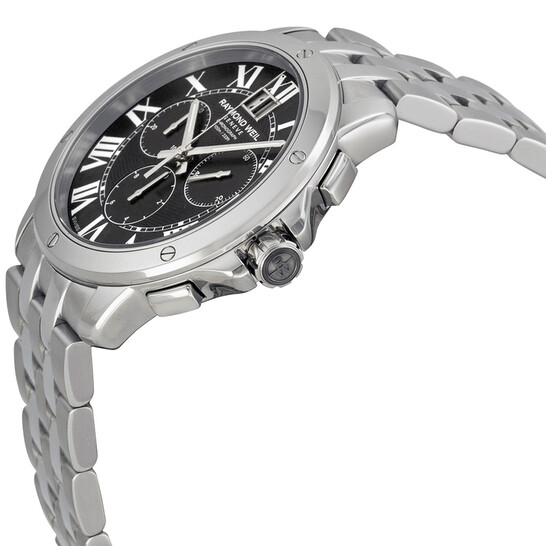 Raymond Weil Tango Black Dial Stainless Steel Men's Watch 4891-ST - Main Image