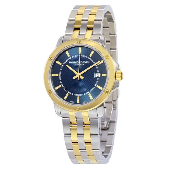 Raymond Weil Tango Blue Dial Two-tone Men's Watch RW- 5591-STP