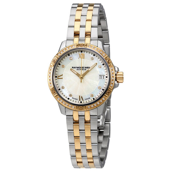 Raymond Well Two Tone Silver & Gold Dimond Watch Raymond Weil Women main image 4
