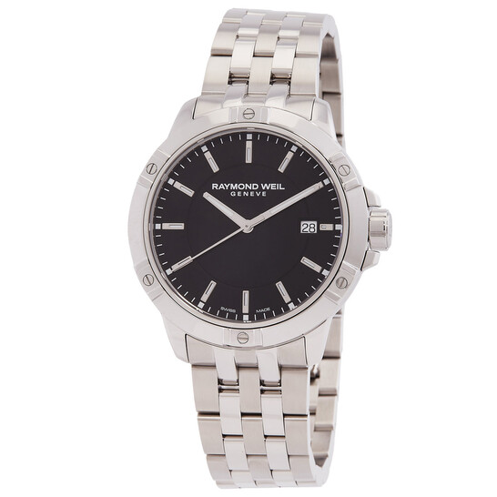 Raymond Weil Tango Silver Watch with Black Dial Raymond Weil Tango Black Quartz Chronograph 34mm – LOFT main image 4