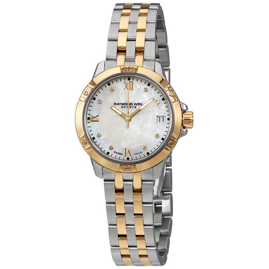Raymond Weil Tango White Mother of Pearl Diamond Dial Ladies Watch 5960-STP-00995 - 546x546