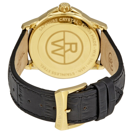 Raymond Weil Tradition White Dial Black Leather Men's Watch 5476-P-00300