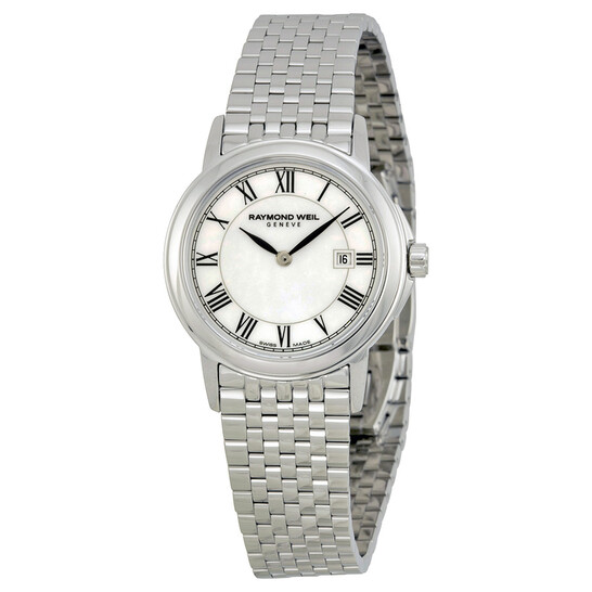Raymond Weil Tradition White Mother of Pearl Dial Ladies Watch 5966-ST-00970 - 546x546