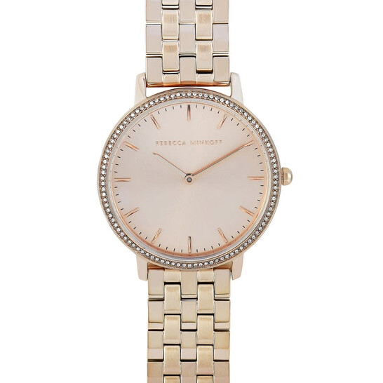 Rebecca Minkoff Major Quartz Crystal Carnation Gold Ladies  display picture 3