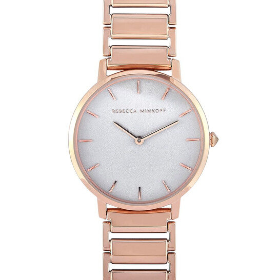 Rebecca Minkoff Women's Quartz Watch with Stainless Steel Strap, Carnation, 16 (Model: 2200349) Rebecca Minkoff Women\u0027s Analog Quartz Watch with Stainless Steel