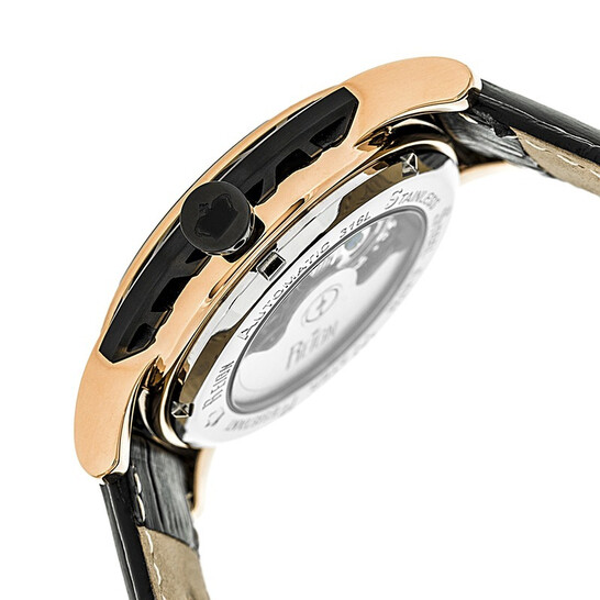 Reign Stavros Black Skeleton Dial Black Leather Men's Watch RN3706 - 546x546 Image #2