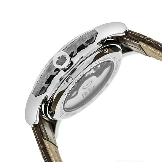 Reign Stavros Black Skeleton Dial Brown Leather Men's Watch RN3701 - 546x546 Image #2