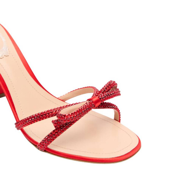 Rene Caovilla Nicole 80 Block-Heel Sandals, Brand Size 38 ( US