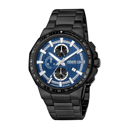 早い者勝ちRoberto Cavalli クロノグラフ腕時計　稼働品 Roberto Cavalli Fashion Watch Chronograph Quartz Blue Dial Men's