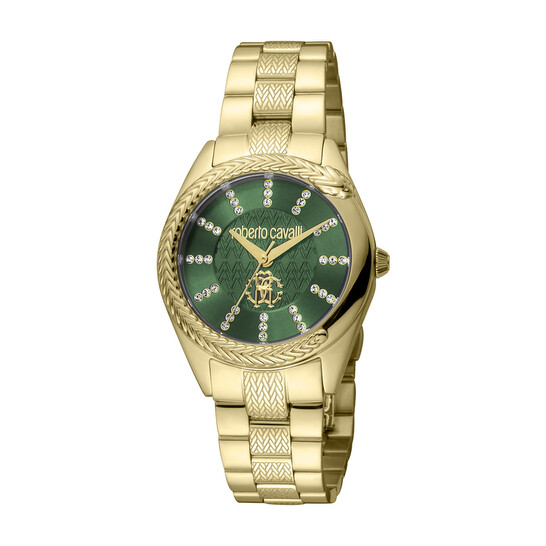 Roberto Cavalli Fashion Watch Quartz Green Dial Ladies Watch