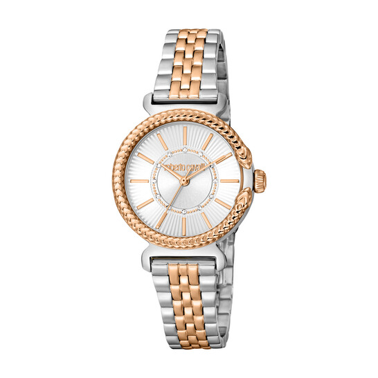 Roberto Cavalli Fashion Watch Quartz Silver Dial Ladies Watch