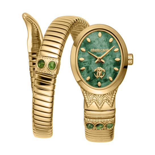 Roberto Cavalli Serpente Ornato Green Dial Ladies Watch  display picture 2