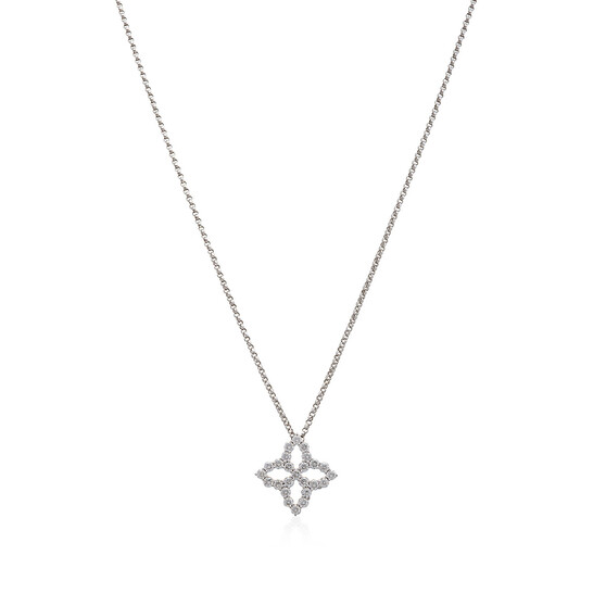 Roberto Coin 18K White Gold Diamond Encrusted Medium