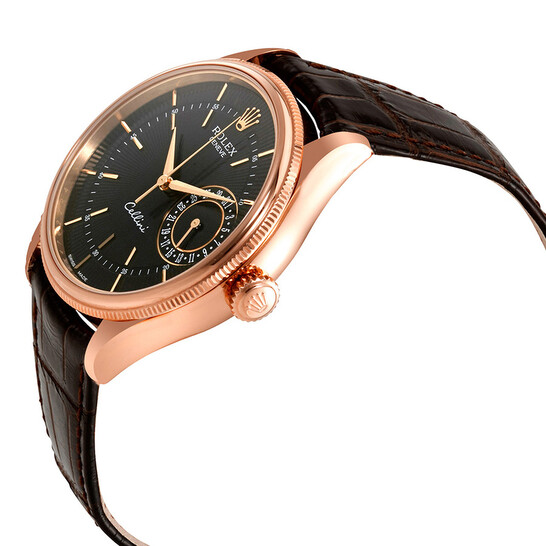 Rolex Cellini Black Dial 18K Rose Gold Automatic Men's Watch 50515BKSBRL - 546x546 Image #2