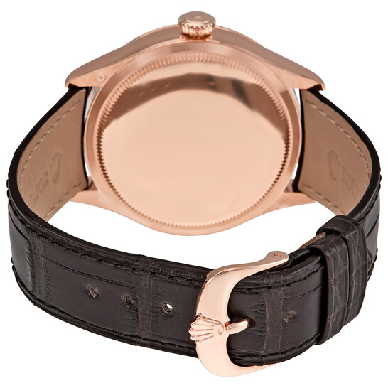 Rolex Cellini Brown Guilloche Dial Automatic Men's 18K
