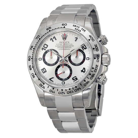 msk キウイつる Rolex Cosmograph Daytona Silver Dial 18K White Gold Oyster