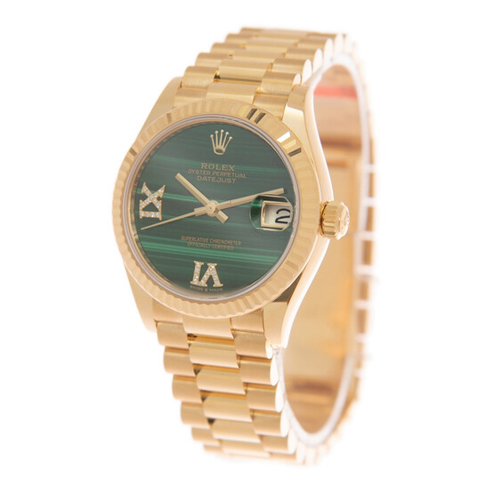 Rolex Datejust 31 Malachite Diamond Dial Ladies 18kt Yellow  display picture 3