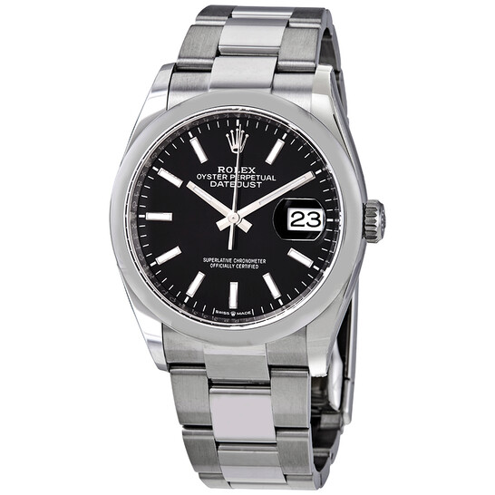 Rolex Datejust 36 Automatic Black Dial Men's Oyster Watch