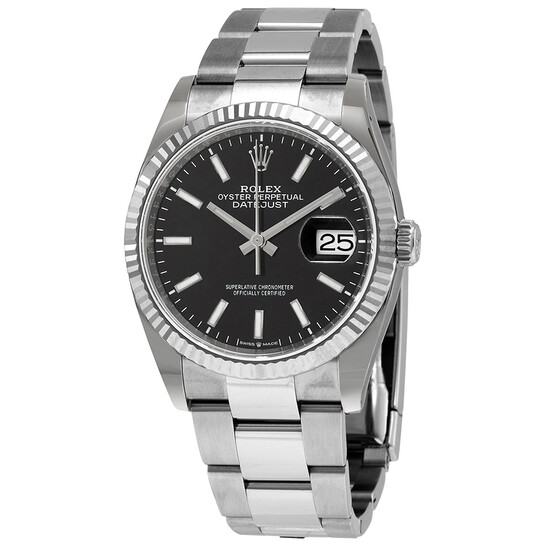 ROLEX Datejust ブラックダイヤル Mens Rolex Datejust Watch 16200 | 36Mm | Black Dial